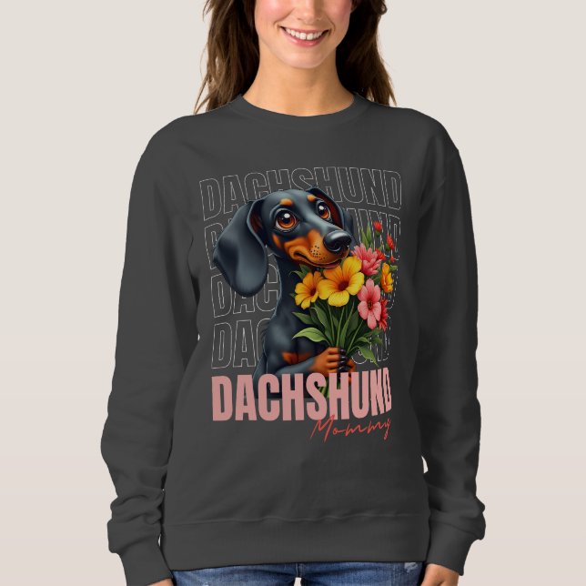 Sudadera Cute Dachshund Mommy (Anverso)