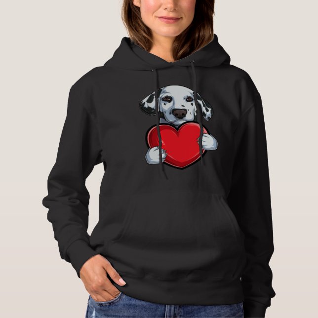 Sudadera Cute Dalmatian Valentine s Day Dog  Dalmatian (Anverso)