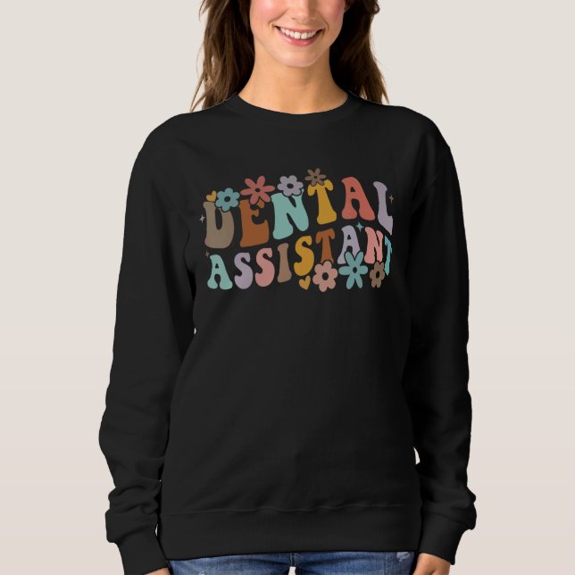 Sudadera Cute Dentist Dental Assistant Oral Hygienist Retro (Anverso)