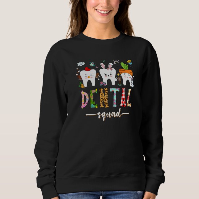 Sudadera Cute Dientes Dental Squad Semana Santa Divertida S (Anverso)