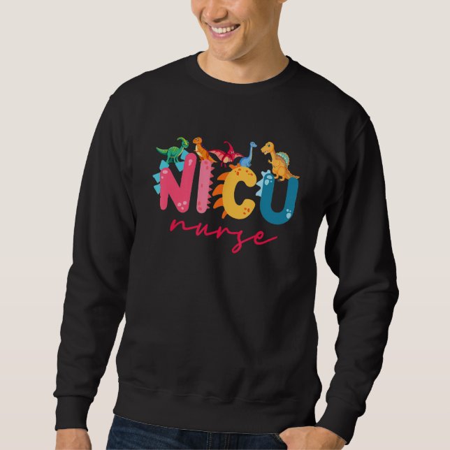 Sudadera Cute Dinosaurs Nurse Week Peds Nurse NICU Pediatri (Anverso)
