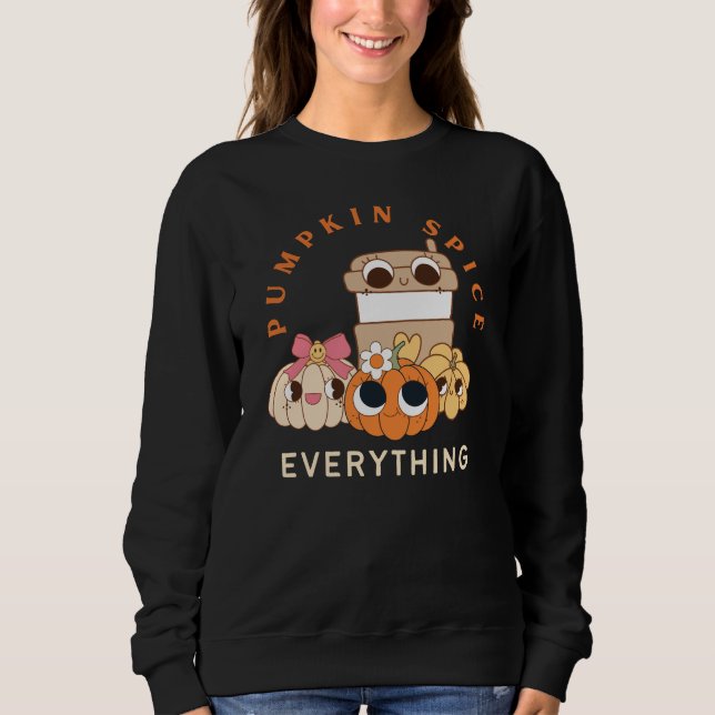 Sudadera Cute Divertido Whimsical Calabaza Spice Latte (Anverso)