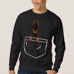 Sudadera Cute Doberman En El Bolsillo
