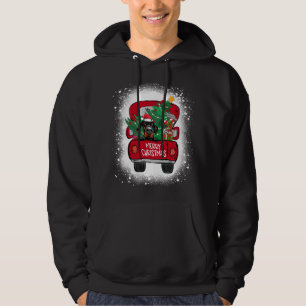 Sudadera Cute Doberman Pinscher Camión Rojo Feliz Navidad B