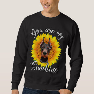 Sudadera Cute Doberman Pinscher Eres Mi Sunshine Sunflow