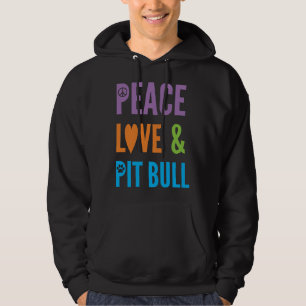 Sudadera Cute Dog Lover Peace Love y amp Pitbull