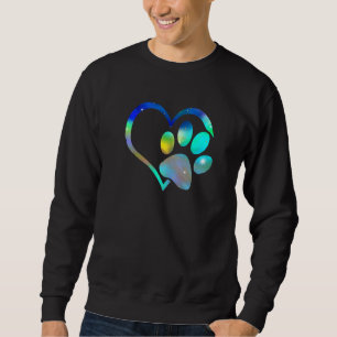 Sudadera Cute Dog Paw Prin Tie Dye Yorkshire Terrier Puppy