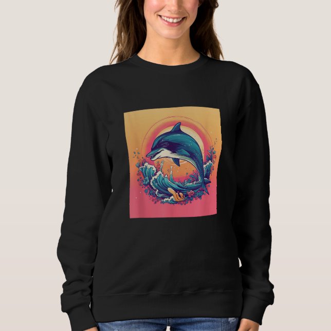 Sudadera Cute Dolphin Men Women Kids Aquatic Ocean 2 (Anverso)