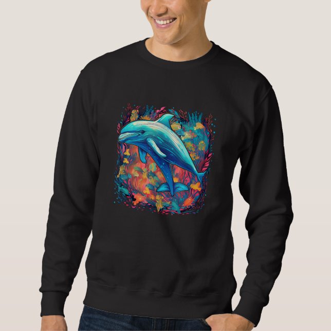 Sudadera Cute Dolphin Men Women Kids Aquatic Ocean 27 (Anverso)