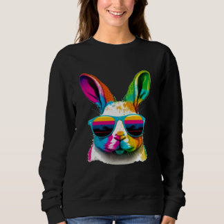 Sudadera Cute Easter Bunny Rabbit wearing Sunglasses