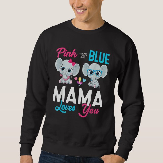 Sudadera Cute Elephant Keeper Of The Gender Mama Loves You  (Anverso)