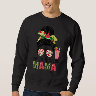 Sudadera Cute En Un Melón Mama Messy Bun Watermelena Verano