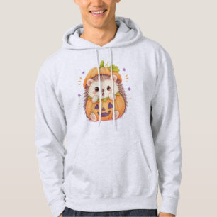 Sudadera Cute Erizo con Disfraz de Calabaza Ilustración de