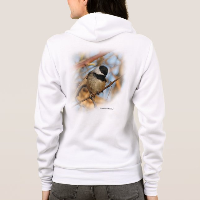 Sudadera Cute esperanzador Songbird de pollo con gorro negr (Reverso)