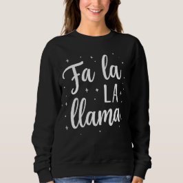 Sudadera Cute “Fa La La Llama” Christmas Sweatshirt