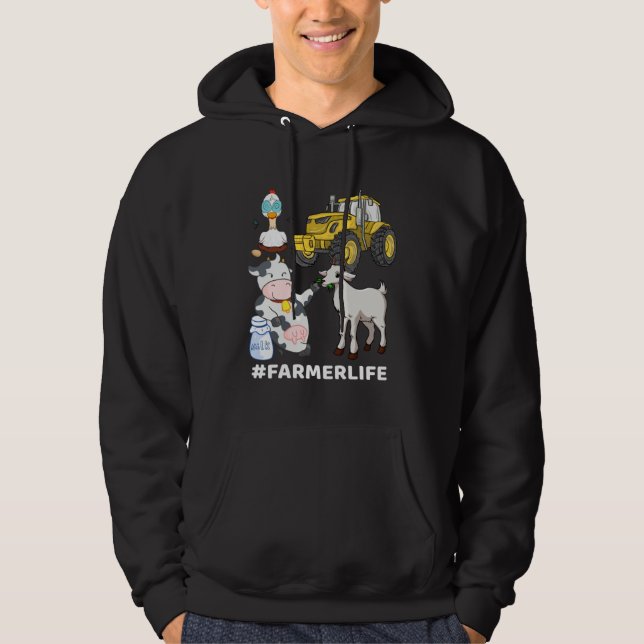 Sudadera Cute Farm Animals And Tractor  Farmer & Farming (Anverso)