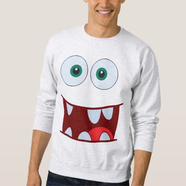 Sudadera Cute feliz cara sorprendida de los dientes de Hall (Anverso)