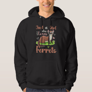 Sudadera Cute Ferret Ama Sólo A Un Chica Que Ama Los Ferret