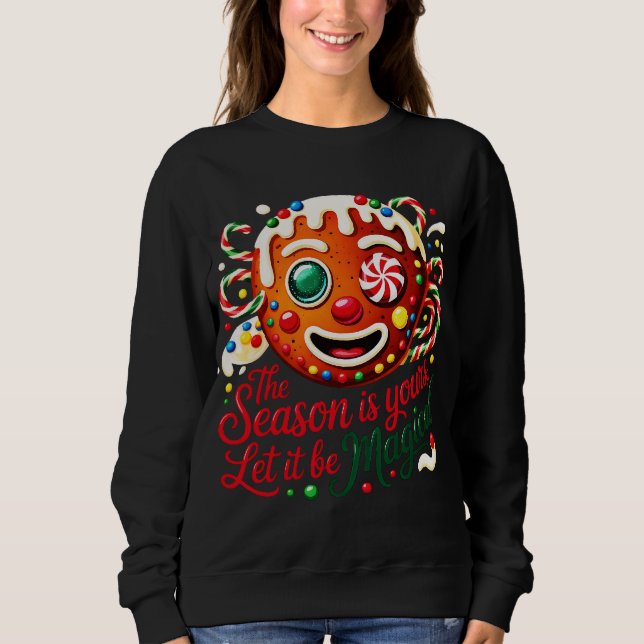 Sudadera Cute Festive Christmas Cookie Crewneck Gift (Anverso)
