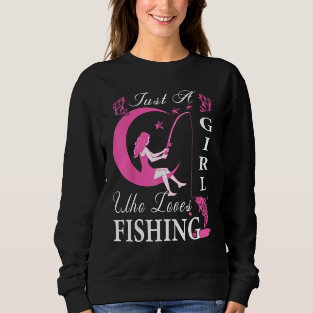 Sudadera Cute Fishing For Women Girls Kids Fisher Fisherman (Anverso)