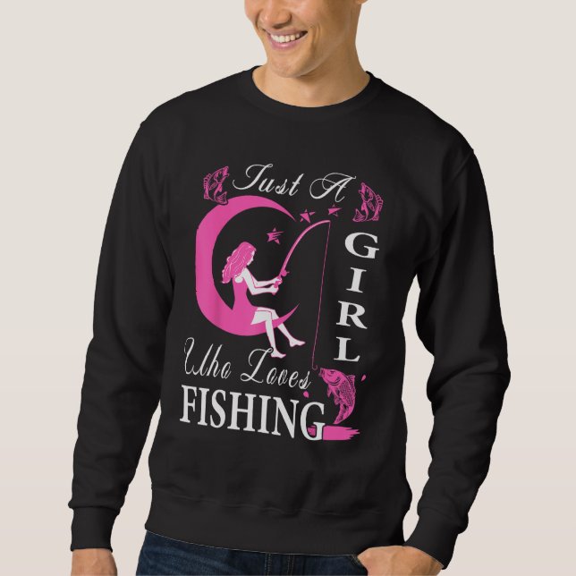 Sudadera Cute Fishing For Women Girls Kids Fisher Fisherman (Anverso)