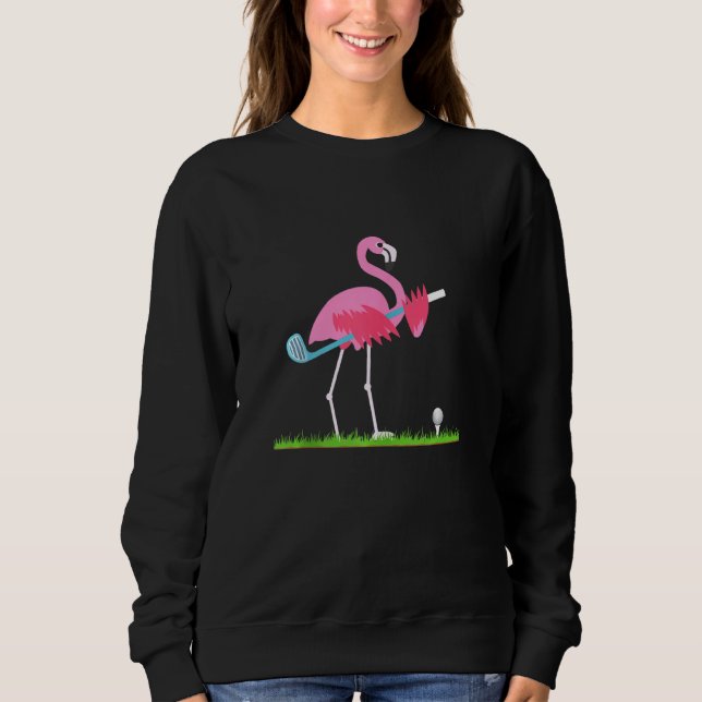 Sudadera Cute Flamingo Jugando Golf Golf Golf Sport Golf (Anverso)