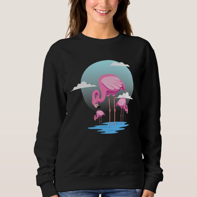 Sudadera Cute Flamingo Zoo Bird Watcher (Anverso)