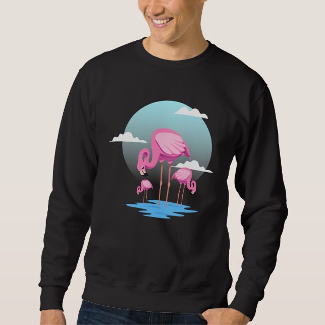 Sudadera Cute Flamingo Zoo Bird Watcher (Anverso)