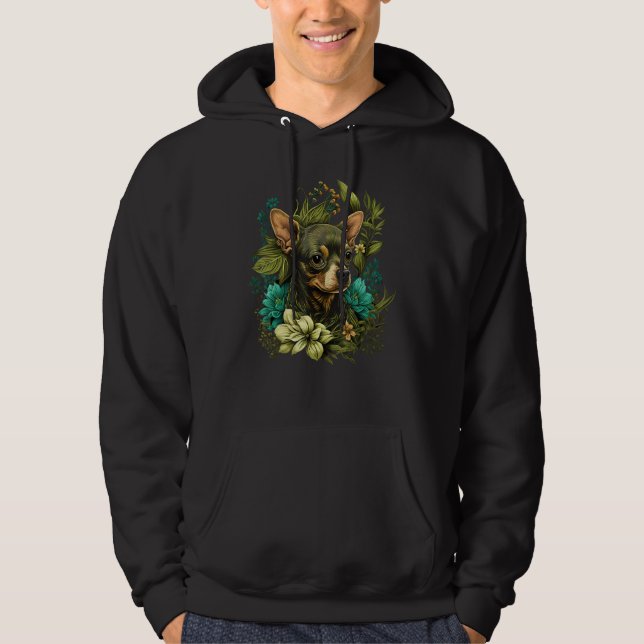 Sudadera Cute Flower summer Floral Chihuahua (Anverso)