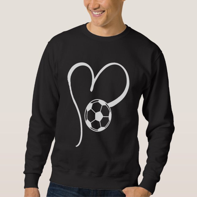Sudadera Cute Football Love Heart Soccer Women Mom (Anverso)