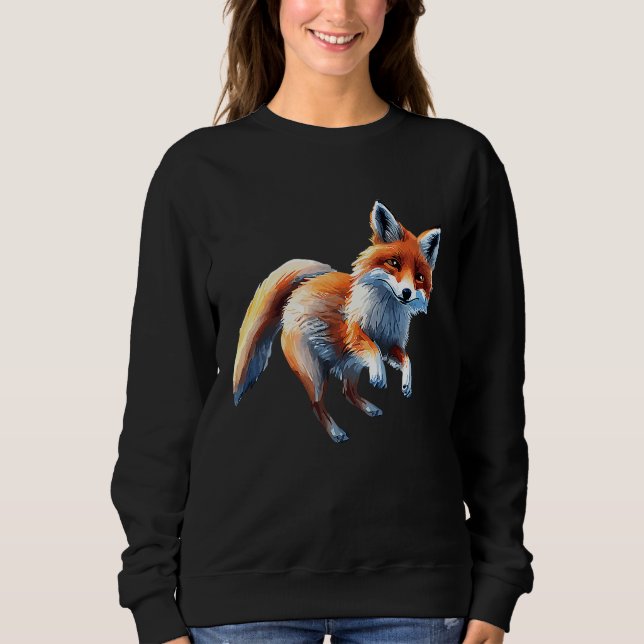 Sudadera Cute fox for men women ladies foxes lovers fox ani (Anverso)