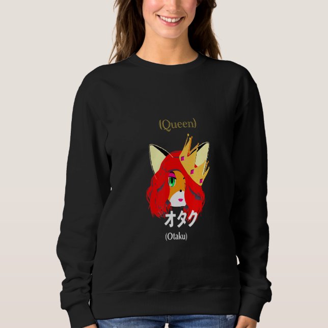 Sudadera Cute Fox Foxy Queen Otaku (Anverso)
