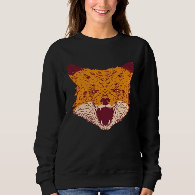 Sudadera Cute  Fox Howling Artwork (Anverso)