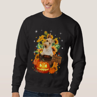 Sudadera Cute Fox Terrier In Pumkins Halloween Autumn Leave