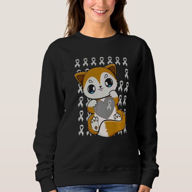 Sudadera Cute Fox With Ribbon For Dyslexia Awareness   (Anverso)