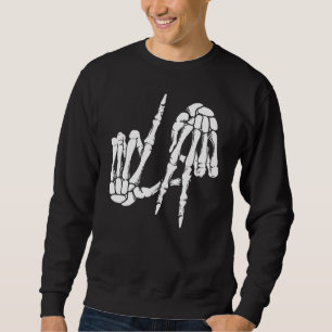 Sudadera Cute Freaky Los Angeles Rótulo Skeleton LA