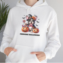 Sudadera Cute French Bulldog Halloween Candy Witch