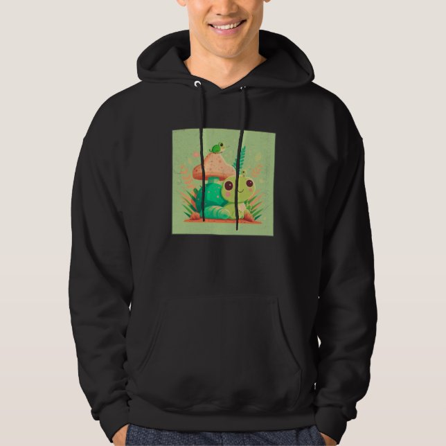 Sudadera Cute Frog Snail Illustration Shell Friends Women K (Anverso)