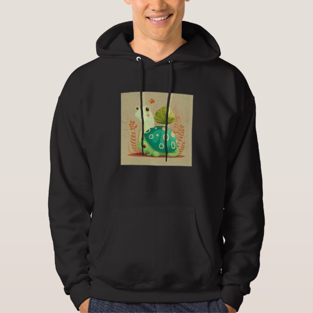Sudadera Cute Frog Snail Illustration Shell Friends Women K (Anverso)