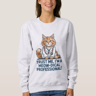 Sudadera Cute Funny Cat Medical Pun Illustration
