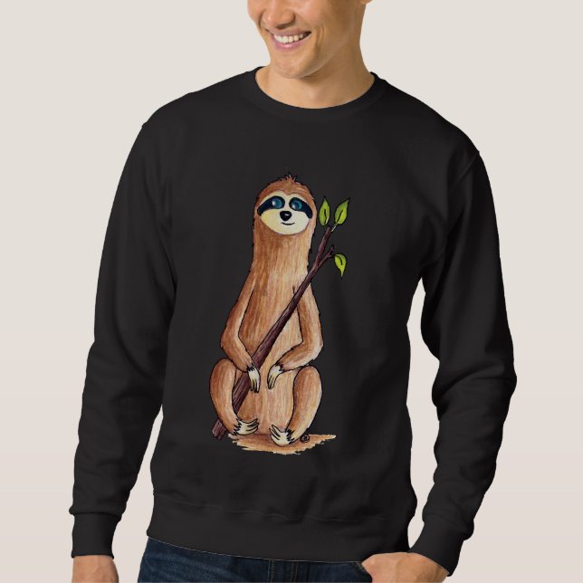 Sudadera Cute Funny Wildlife Sloth Edmonston Studios (Anverso)