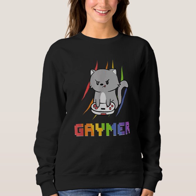 Sudadera Cute Gaming Cat Gay Gamer 1 (Anverso)