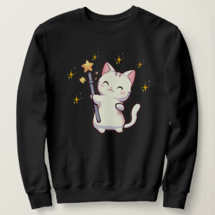 Sudadera Cute Gatos Con varita Mágica