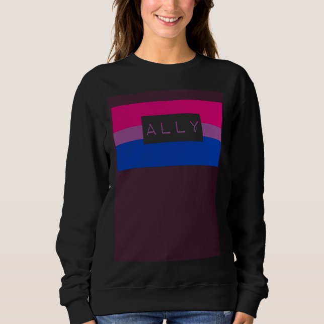 Sudadera Cute Gay LGBTQ Ally Bisexual Pride Flag Queer Love (Anverso)