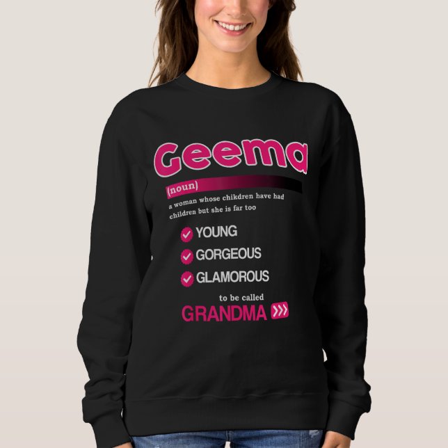 Sudadera Cute Geema Mother Grandma Matching Family  Mother  (Anverso)