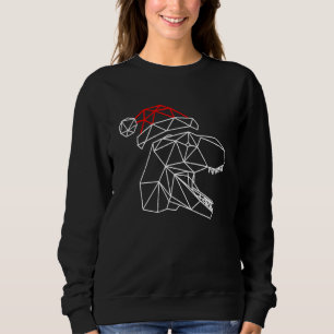 Sudadera Cute Geometric T Rex Dinosaur Merry Christmas 2021