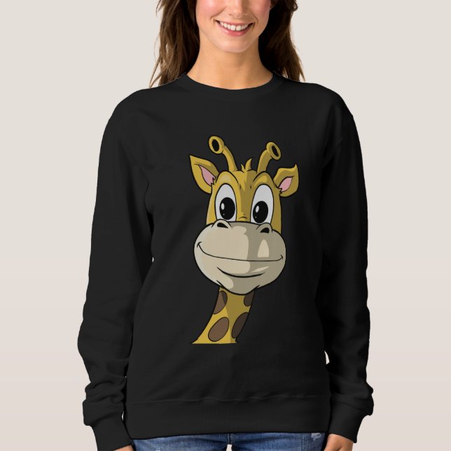 Sudadera Cute Giraffe Animal Face Africa Zoo Safari  1 (Anverso)