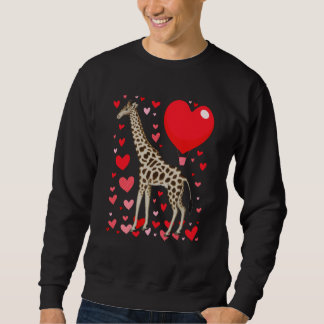Sudadera Cute Giraffe Heart Tall Couples Valentine Zoo Anim