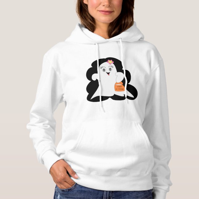 Sudadera Cute Girly Ghost Halloween Trick or Treat (Anverso)
