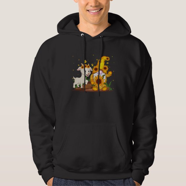 Sudadera Cute Gnome And Goat Sunflower  Gnome Goat Farmer (Anverso)